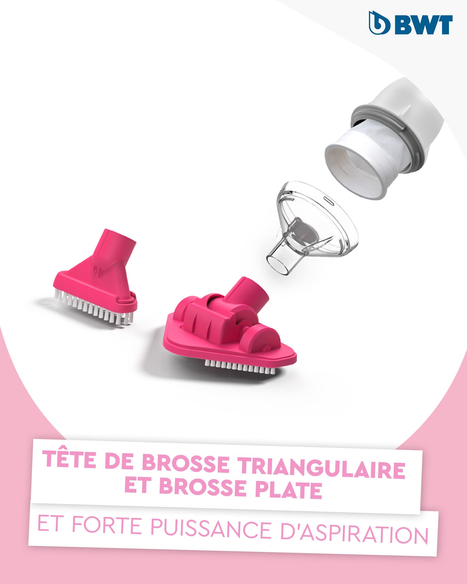 BWT Aspirateur de Piscine BC02 | Nettoyage Efficace des piscines Hors Sol Jusqu’à 10 m³ | Fonctionnement sans Fil pour Une liberté Totale de Mouvement | Puissance d’Aspiration élevée