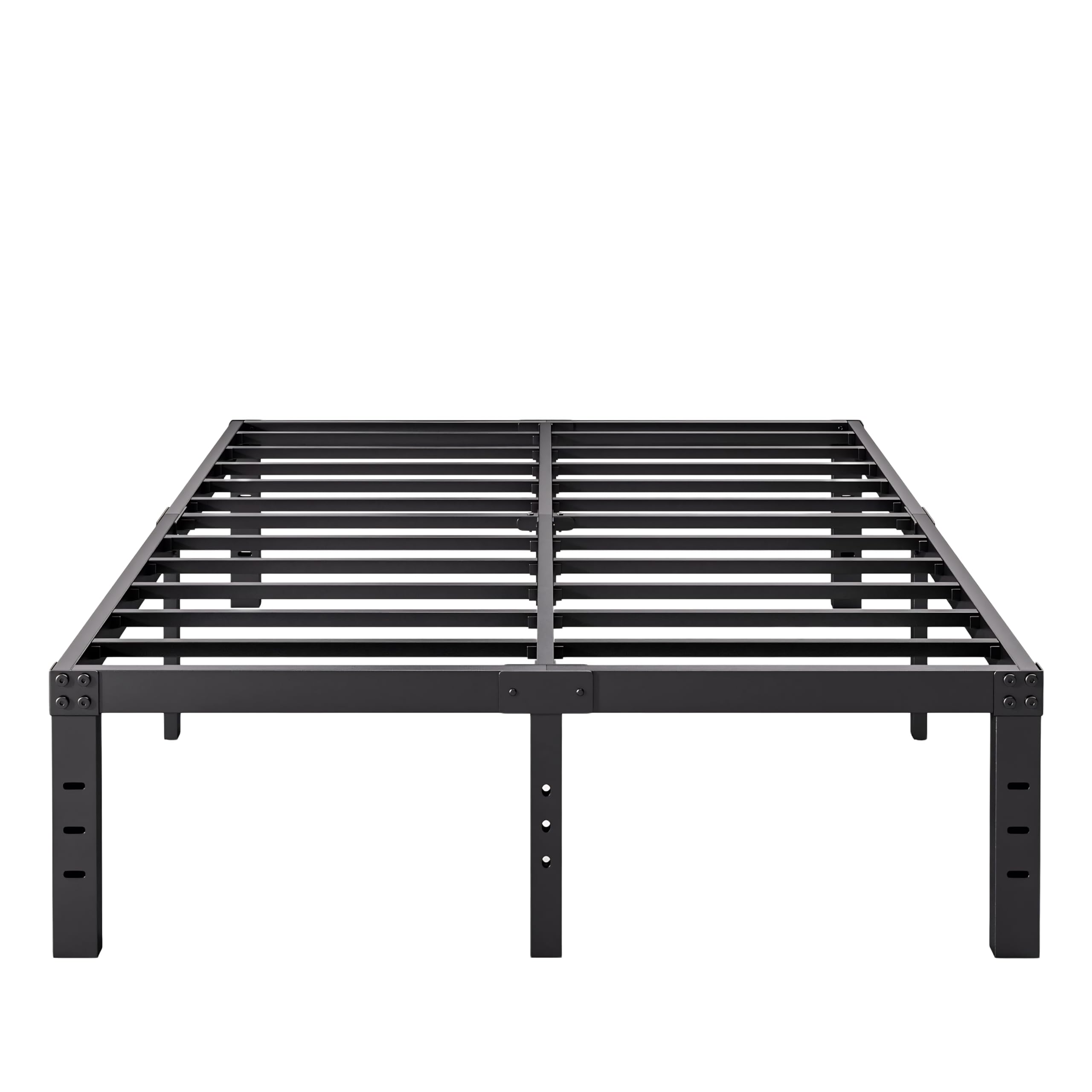Neslime 14 Inch Queen Bed Frame No Box Spring Needed, Metal Platform Bed Frame Queen Size, Heavy Duty, Easy Assembly and Noise Free, Black