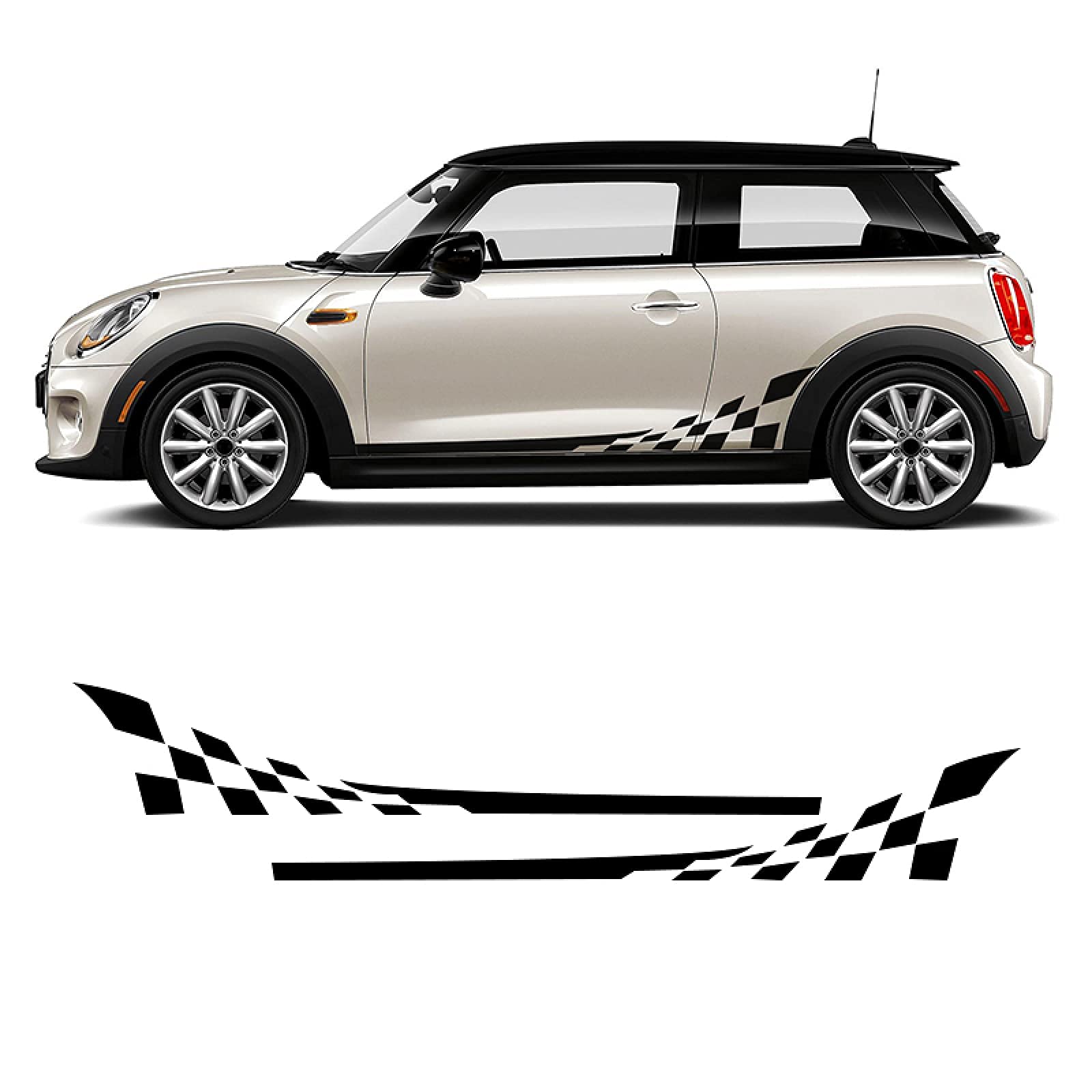 Calcomanías De Vinilo Para Coche | Rayas Laterales Decorativas, Autoadhesivas, Extraíbles, Varios Colores (pack De 2)