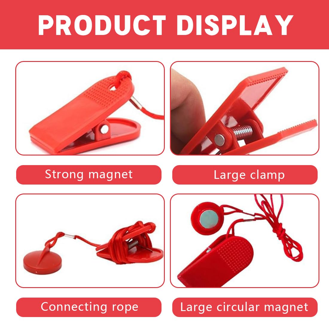 Chiave di Sicurezza per Tapis Roulant, Chiave di Sicurezza Universale per Tapis Roulant da 2 Pezzi, Blocco di Sicurezza Magnetico Arresto di Emergenza, Parti di Ricambio Chiave