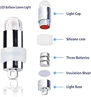 Vista 2 de Paquete de 30 luces LED para fiesta, mini sumergibles, impermeables, luces de fiesta para farol de papel, globos, bodas, Halloween, fiesta