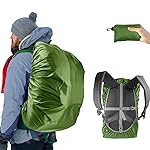 Frelaxy Waterproof Backpack Rain Cover, 10000mm Waterproof Level, Upgraded Ultra-Strong Multilayer Structure, Antislip Cross Buckle Strap, Ultralight Compact Portable, for Hiking, Camping, Traveling