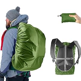 Frelaxy Waterproof Backpack Rain Cover, 10000mm Waterproof Level, Upgraded Ultra-Strong Multilayer Structure, Antislip Cross Buckle Strap, Ultralight Compact Portable, for Hiking, Camping, Traveling