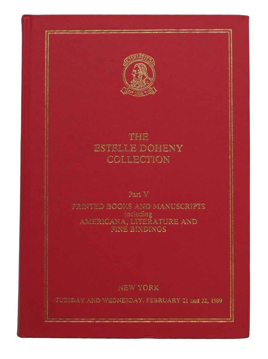 The Estelle Doheny Collection Part V Printed Books And Manuscripts