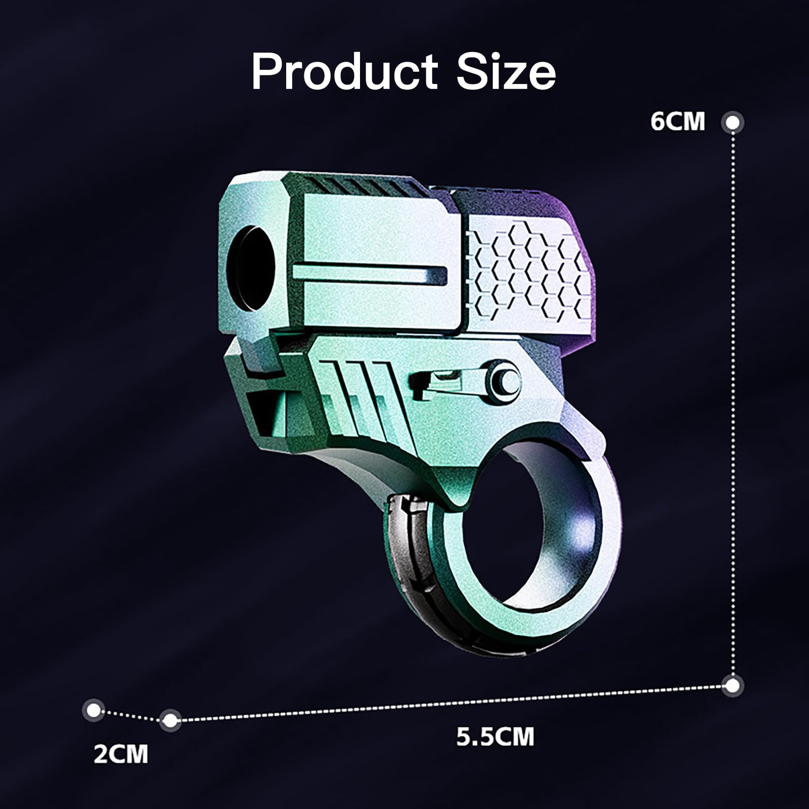 in Lega Giocattolo Antistress Multifunzione, Creativo Pistole A Proiettile Morbide +20 Proiettile Morbido Mini edc alla Moda, Giocattoli Antistress Decompressione (B)
