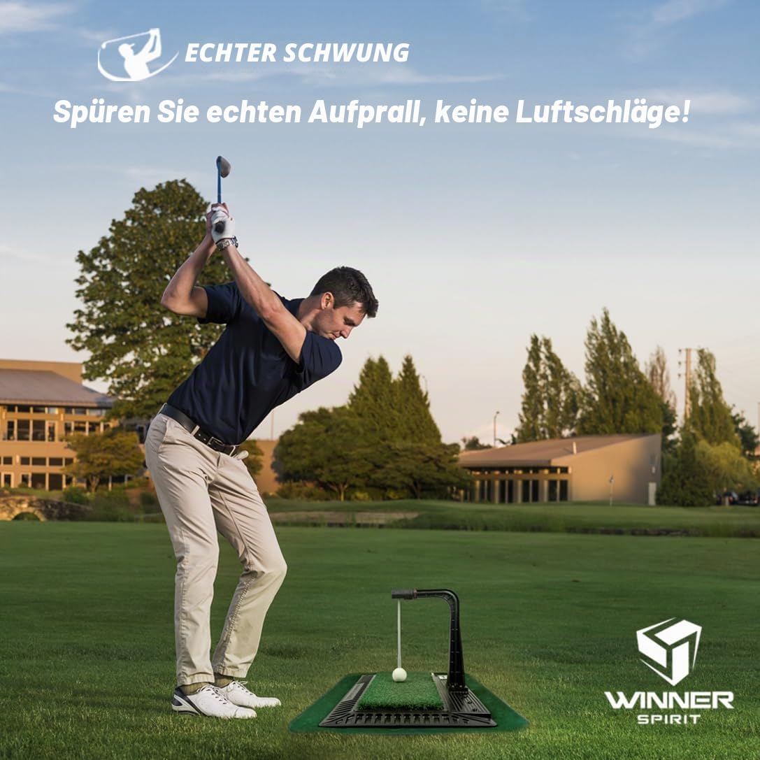 WINNERSPIRIT Real Swing 300 Golf Swing Trainingshilfe True Impact Der Weg zur Bestätigung Höhenverstellbar Stabile Konstruktion Swing Trainer Tragbar