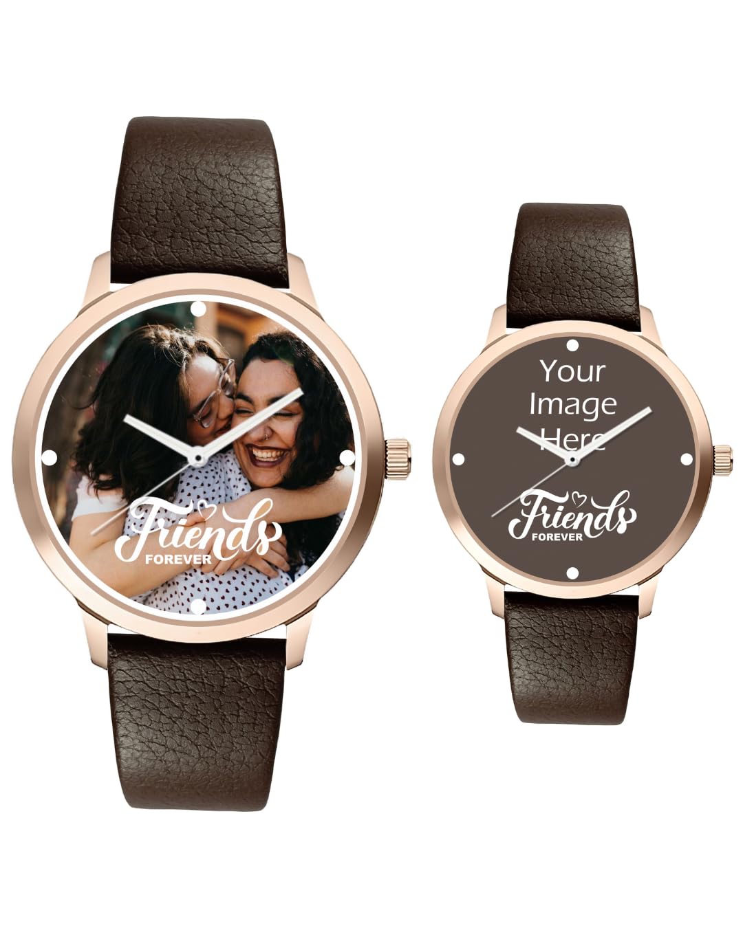 Atomic New Customised Photo Print Analog Watch (Friends Forever) For Men & Women | With Elegant White Strap | Trending Rose Gold Case (B0CDS4VHJH) Amazon Price History, Amazon Price Tracker