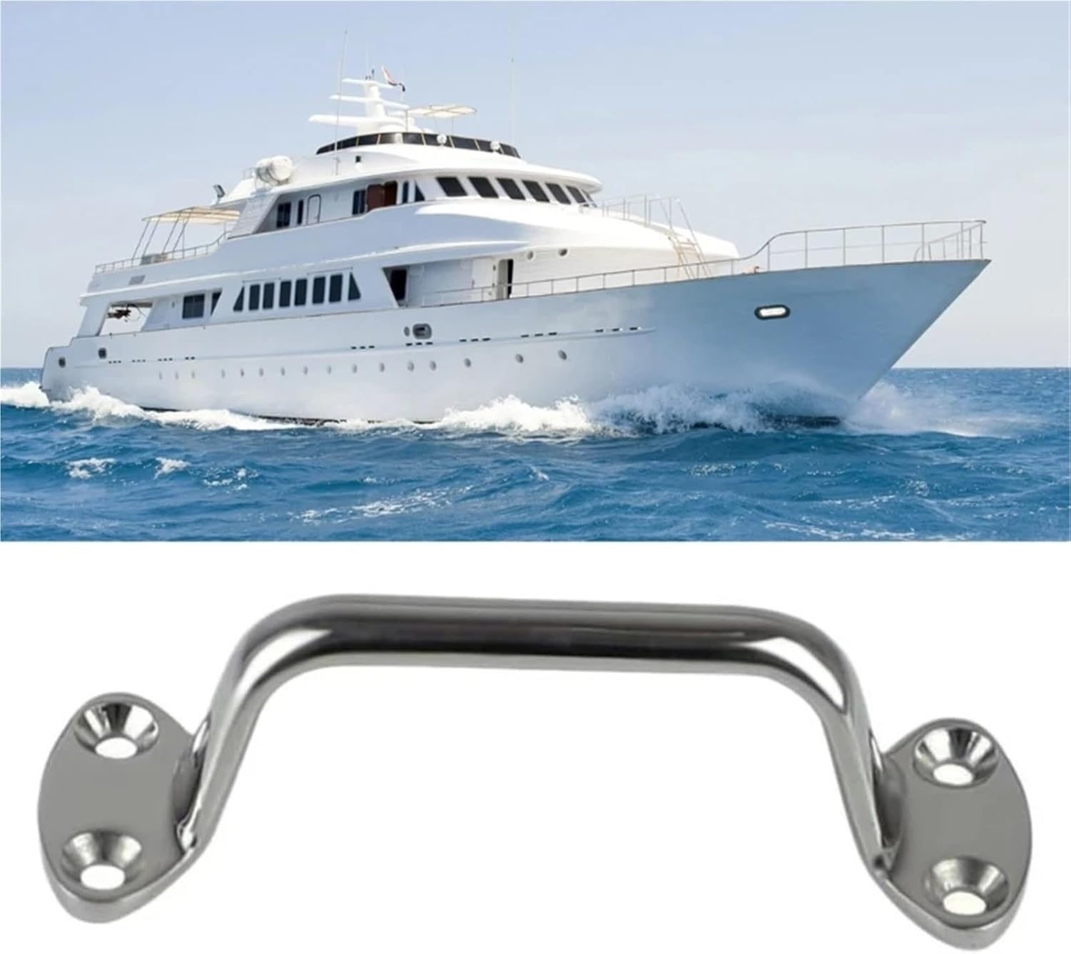 Kayak Handles 5Pcs 6 Inch Stainless Handrail Handle Heavy Duty Grab Simple Installation for Secure Boats Deck Access for Portable Boats