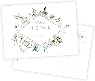 younikat 15 Postkarten Save the Date I DIN A6 I Set Hochzeit Wedding Einladungs-Karten Countdown I dv723