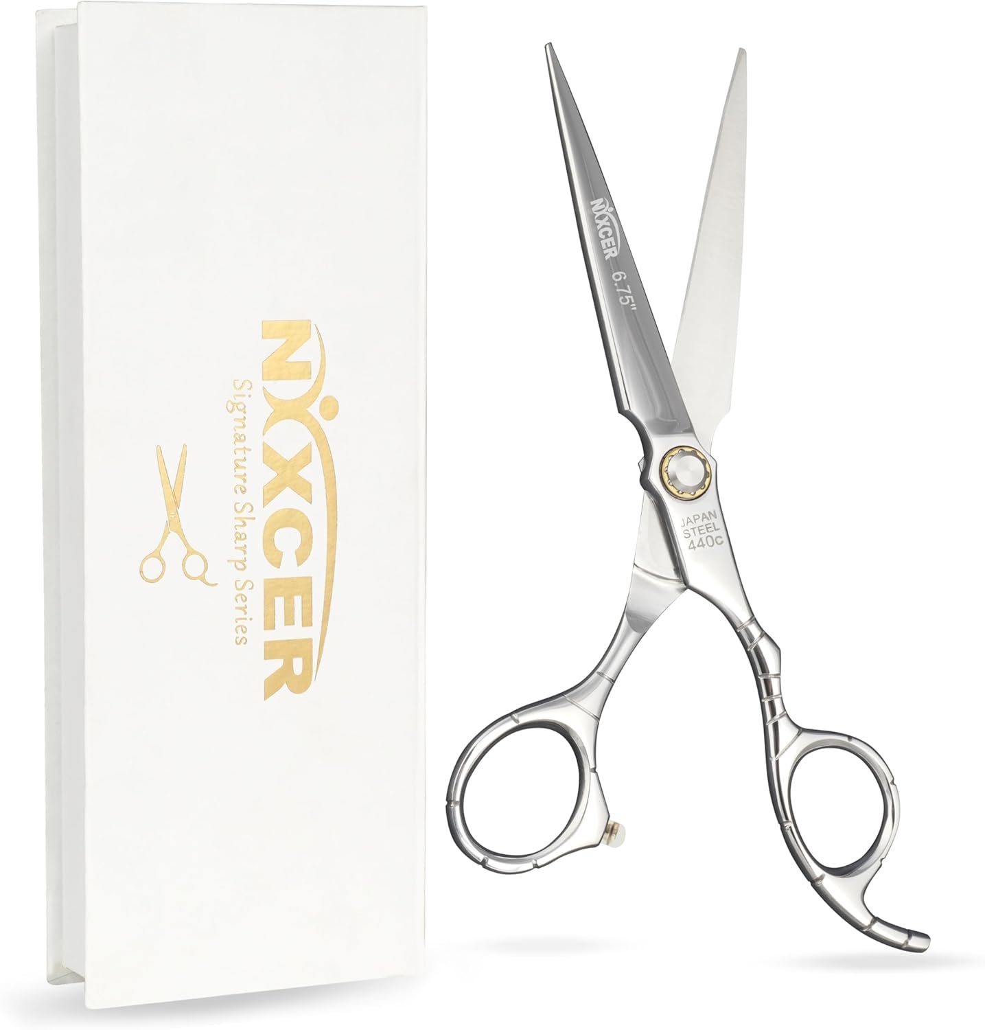 Professional Sword Hairdressing Scissors - 6.75" Precision Hair Cutting Scissors C440 Japanese Steel, Featuring Long-lasting Sharpness and an Exquisite Design