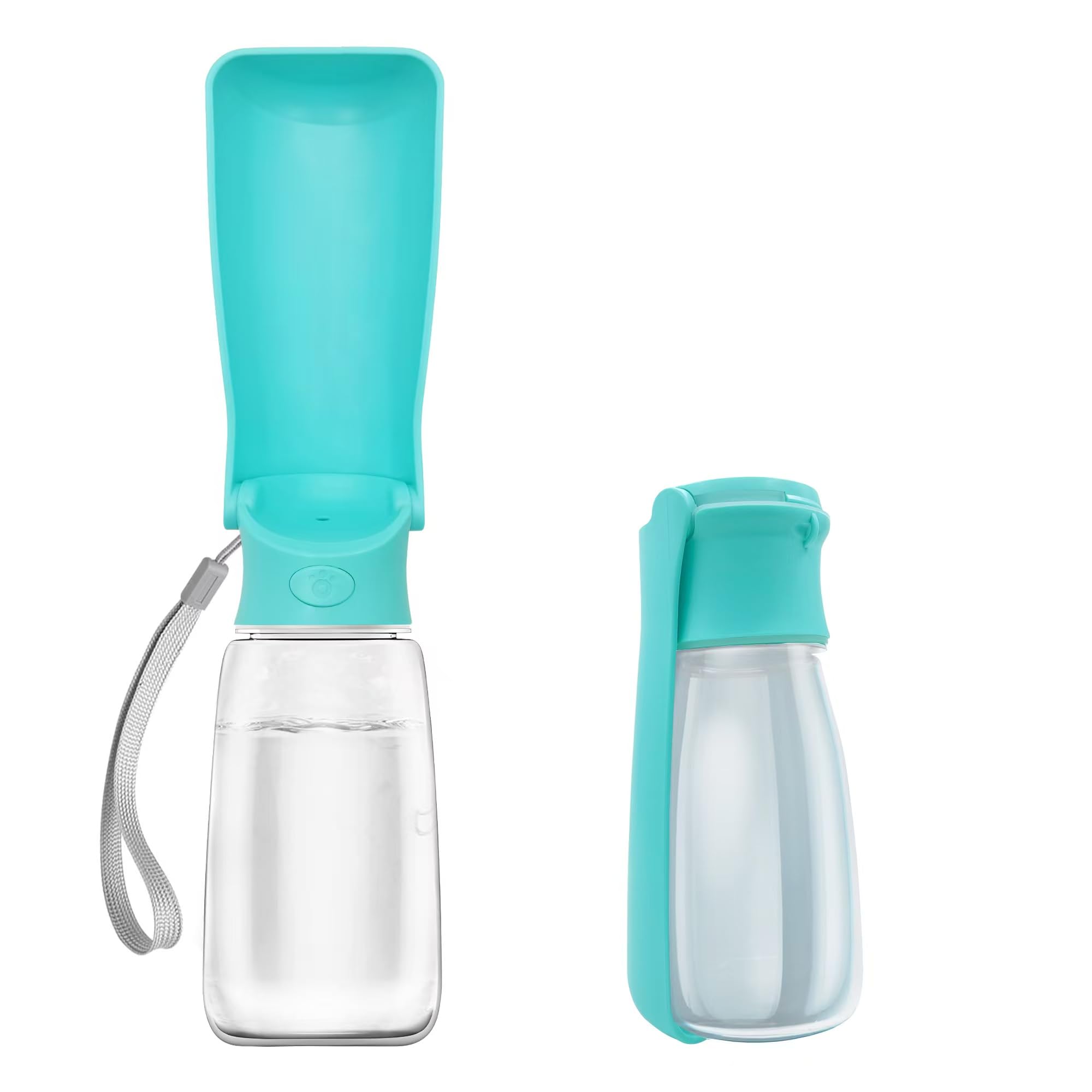 NINGESHOP 550ML Botella de Agua para Mascotas, Botellas de Agua para Perros Plegable, Bebedero Perro Portatil, Botella Agua a Prueba de Fugas, Adecuado para Acampar, Senderismo, Viajar
