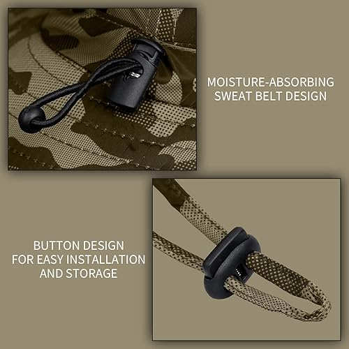 Miniatura 10 de Sombreros de protección solar para exteriores, gorra de pesca con solapa para el cuello, sombrero de ala grande para exteriores