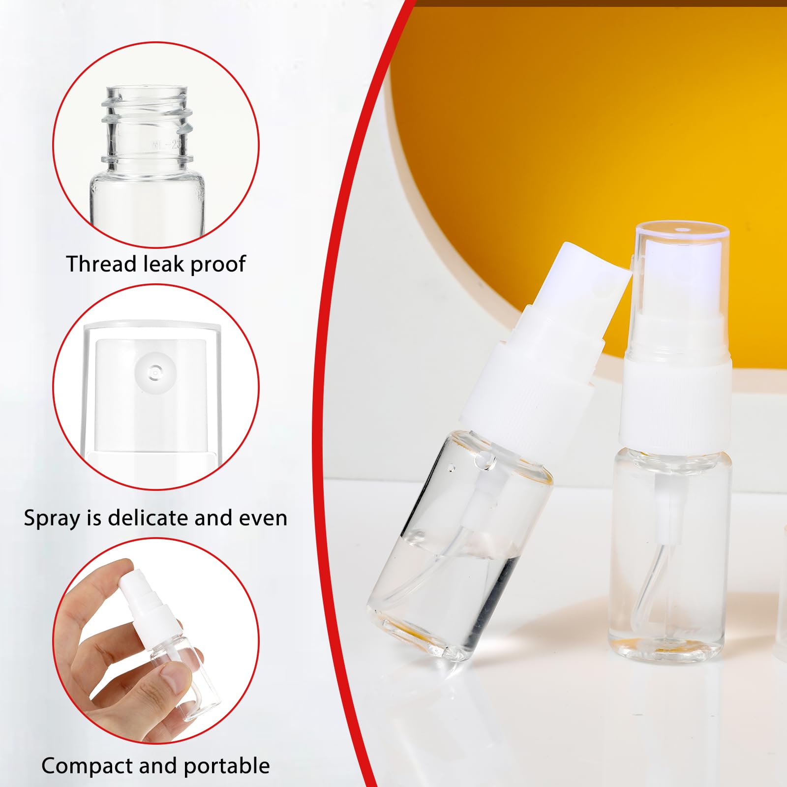 Amazon.co.jp: スプレーボトル 10ml/0.3オンス ファインミストスプレー