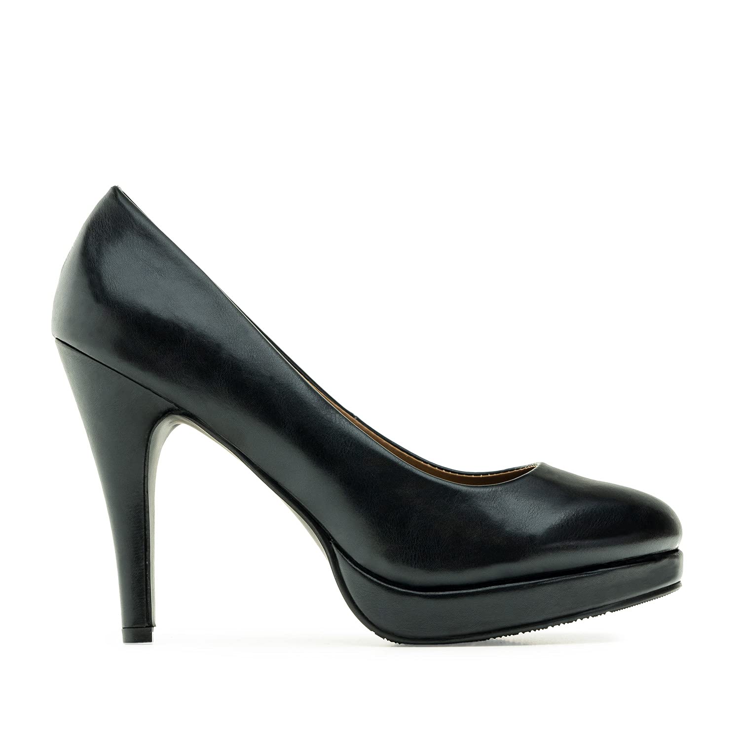 Andrés Machado - Élégants Escarpins à Plateforme pour Femmes/Filles - AM554 - Bout Arrondi - Talons Fins - pour l´été et l´Hiver - Petites et Grandes Pointures 32/35-42/45