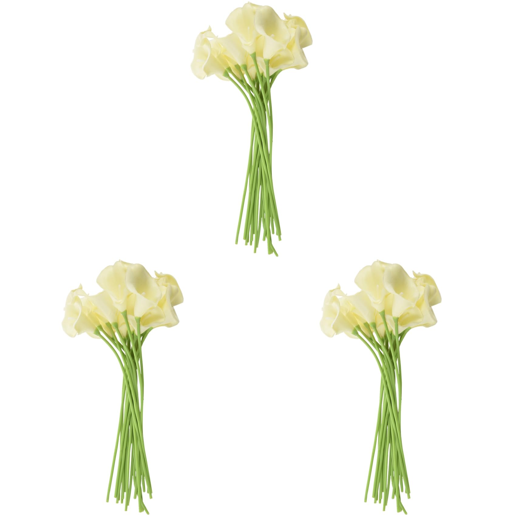 Fleurs Artificielles de Lis de Calla Bouquet Longue Tige Décoration Crème