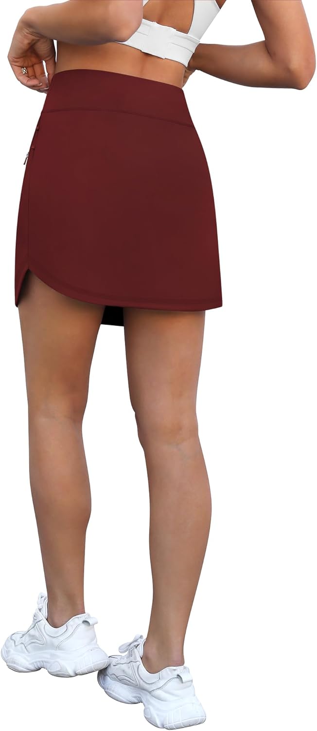 LouKeith Golf Skirts for Women Tennis Skirt with Zipper Pockets High Waisted Running Casual Athletic Skorts Built-in Shorts - Image 4