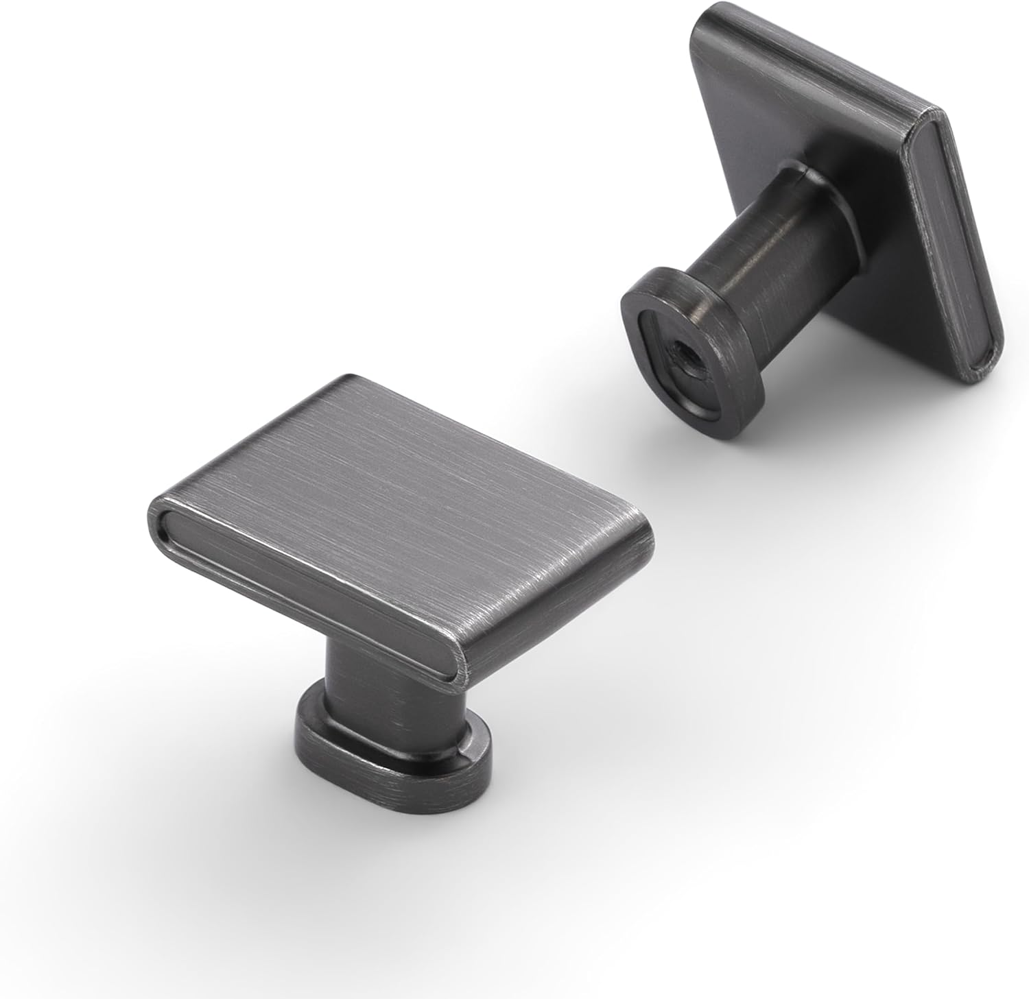 HESTIA HARDWARE 10 Pack Antique Silver Cabinet Knobs Pewter Knobs for Dresser, Classic Square Knobs Cabinet Pulls, Antique Silver Drawer Knobs, Mid Century Cabinet Knobs (Z29.10.B)