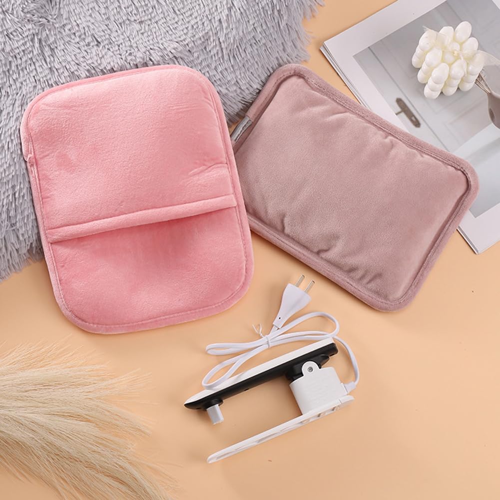 Rechargeable Hot Water Bag, Electric Hot Water Bottle with Soft Plush Waist Cover Portable, Warm Water Bag Pouch with Soft Waist Cover for Neck and Shoulder, Back,Hand, Legs, Waist Warm