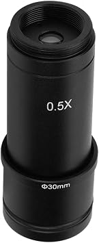 Microscope Adapter 0.5X C-Mount 30/30.5mm for CCD Camera, Digital Eyepiece Lens, Blue Coating Anti-Reflective, Two Adapters 23.2mm to 30mm & 30.5mm
