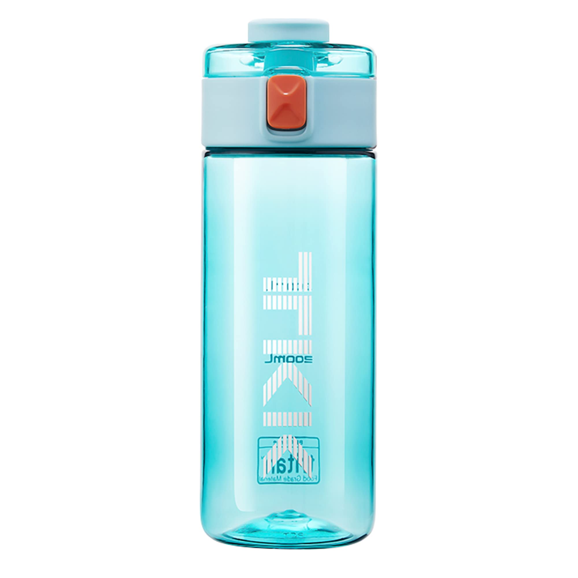 TITIROBA TKK Children's Bottle with Leak-proof Lid, Tritan BPA-Free, One-Hand, Sports Drinking Bottle, Blue,