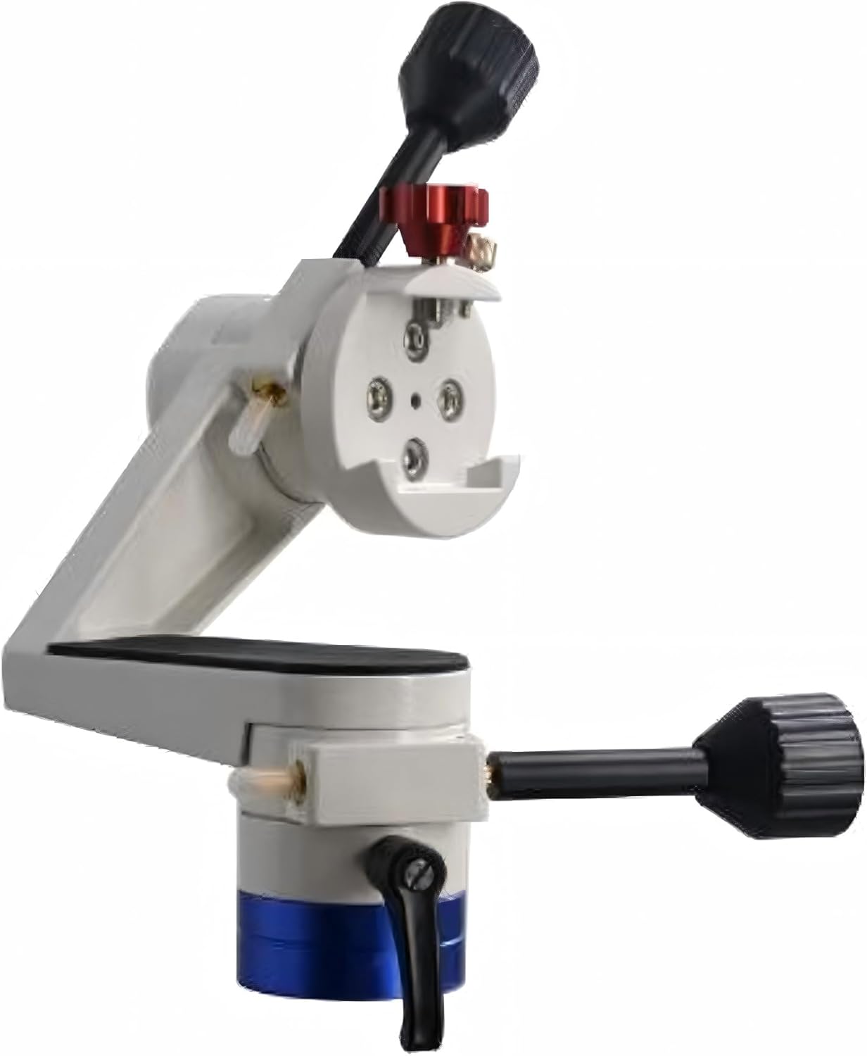 Equatorial Mount Altazimuth Telescope Mount with Equatorial Mount 360 Degree Horizontal 3 8in Thread 5kg Weight Bearing for Cameras Telescopes Binoculars(Blue)