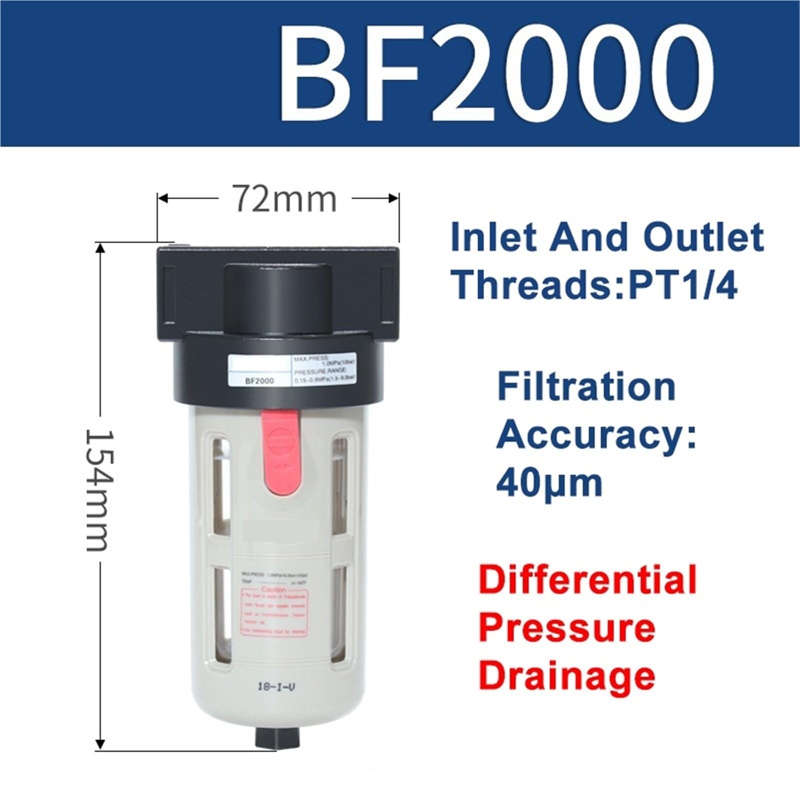 Filtro neumático de fuente de aire AL/BL/AF/BF(BF2000)