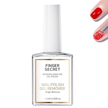 18ml Magic Remover Gel Polish - Quick Soak-Off Nail Polish Remover for Gel & Regular Polish, Easy Gel Nail Polish Remover for At-Home & Salon Use 1SET, 18ML