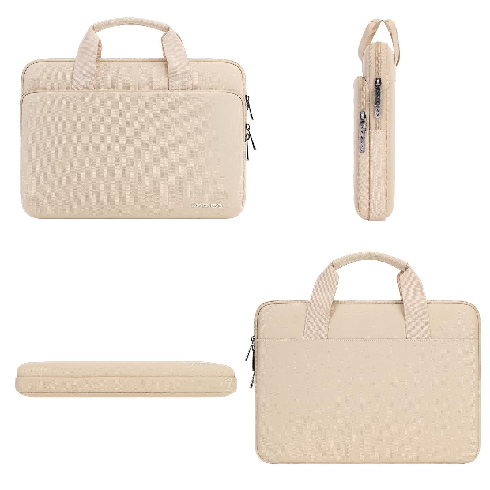 DOMISO Pochette Ordinateur 17 Pouces Sacoche PC Portable Dell HP ASUS Acer XPS Beige