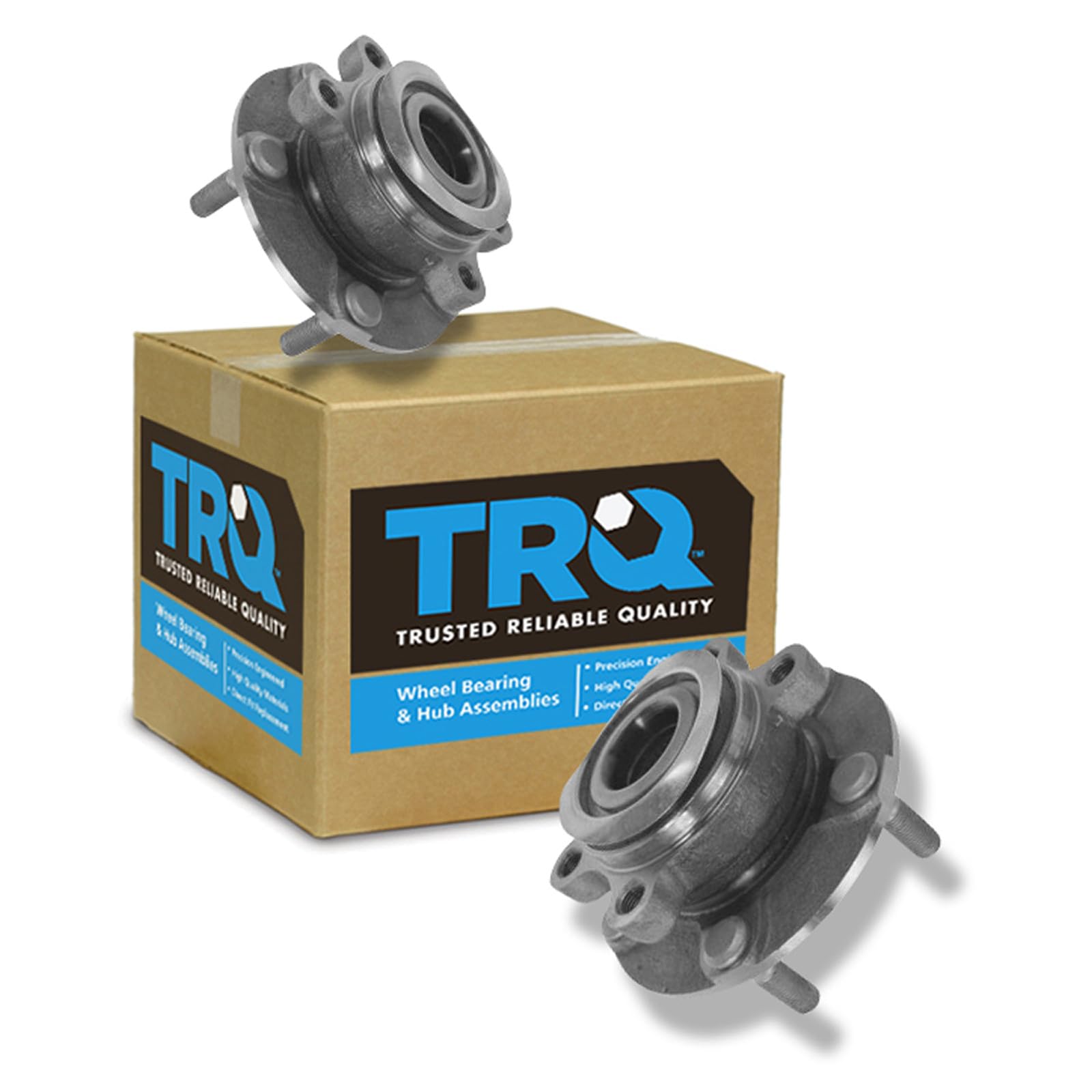 TRQ Front Left and Right Wheel Bearing and Hub Assembly Set 2 Piece