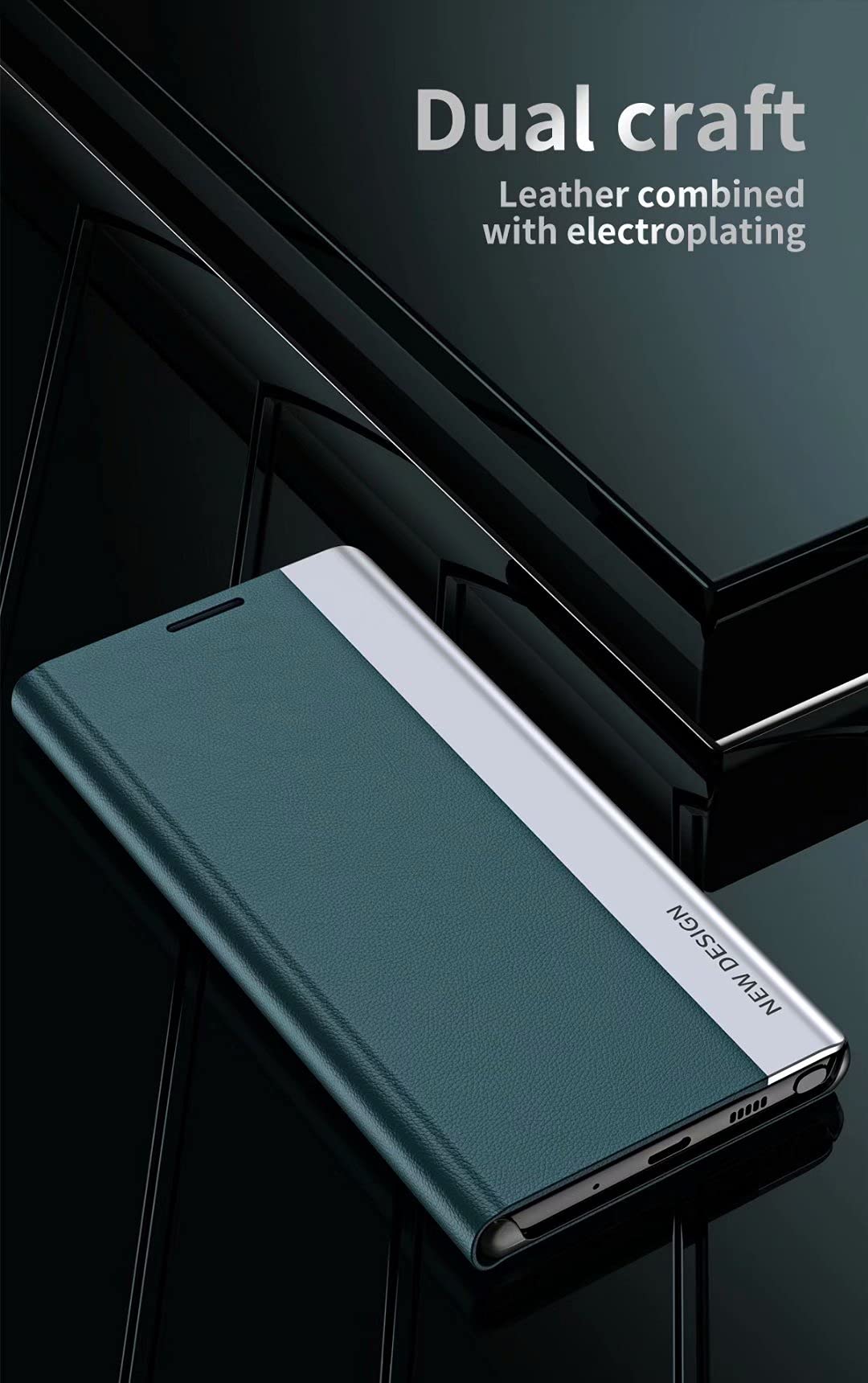 Custodia per Xiaomi Redmi Note 10 5G Smart Flip Cover con finestra laterale in TPU antiurto Argento
