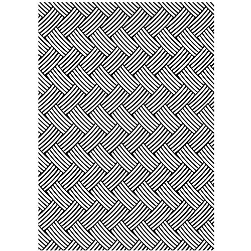 Darice 1218-95 Embossing Folder-Classeur de Gaufrage-Modèle Motif Panier Tressé-12,7 x 17,8 cm, Plastique, Transparent, 12,7 x 17,8 x 0,3 cm