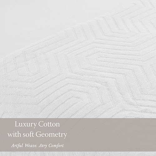 Miniatura 5 de Threadmill Mantas de algodón de lujo para cama tamaño King  Manta 100% algodón para todas las estaciones  Manta de tamaño King suave y ligera de