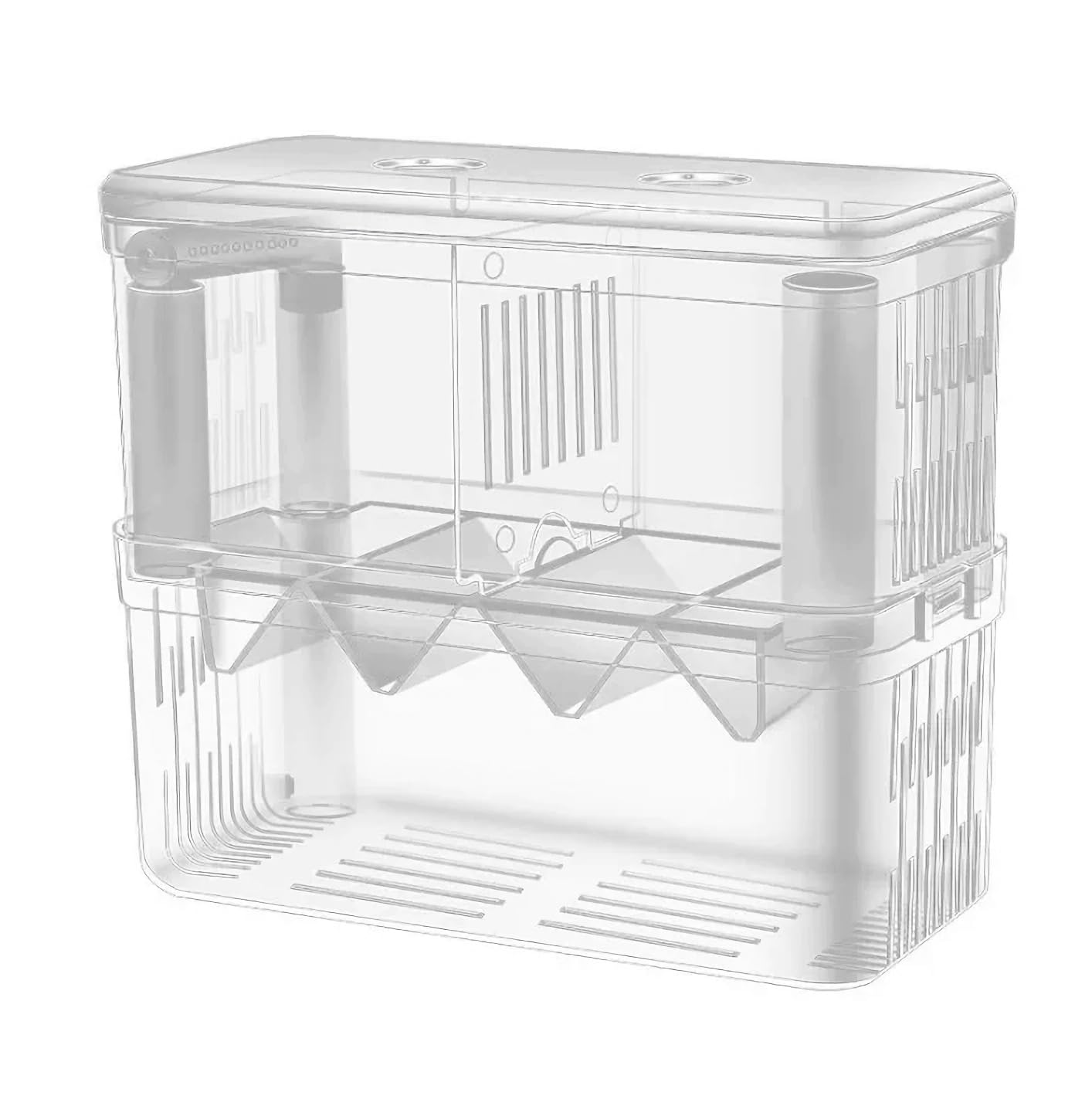J-star Extra Large Fish Breeder Box for Aquarium Tank, Acrylic Breeding Box for Guppy/Betta/Shrimp/Clownfish, Baby Fish Hatchery & Isolation Tank
