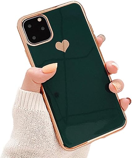 Amazon Emikal ゴールド ハート Iphone11 Iphone11pro Iphone11promax ケースiphone7 8 7plus 8plus X スマホケース Iphonexrケース 携帯カバー Iphoneケース Iphone11pro モスグリーン Emikal 修理パーツ