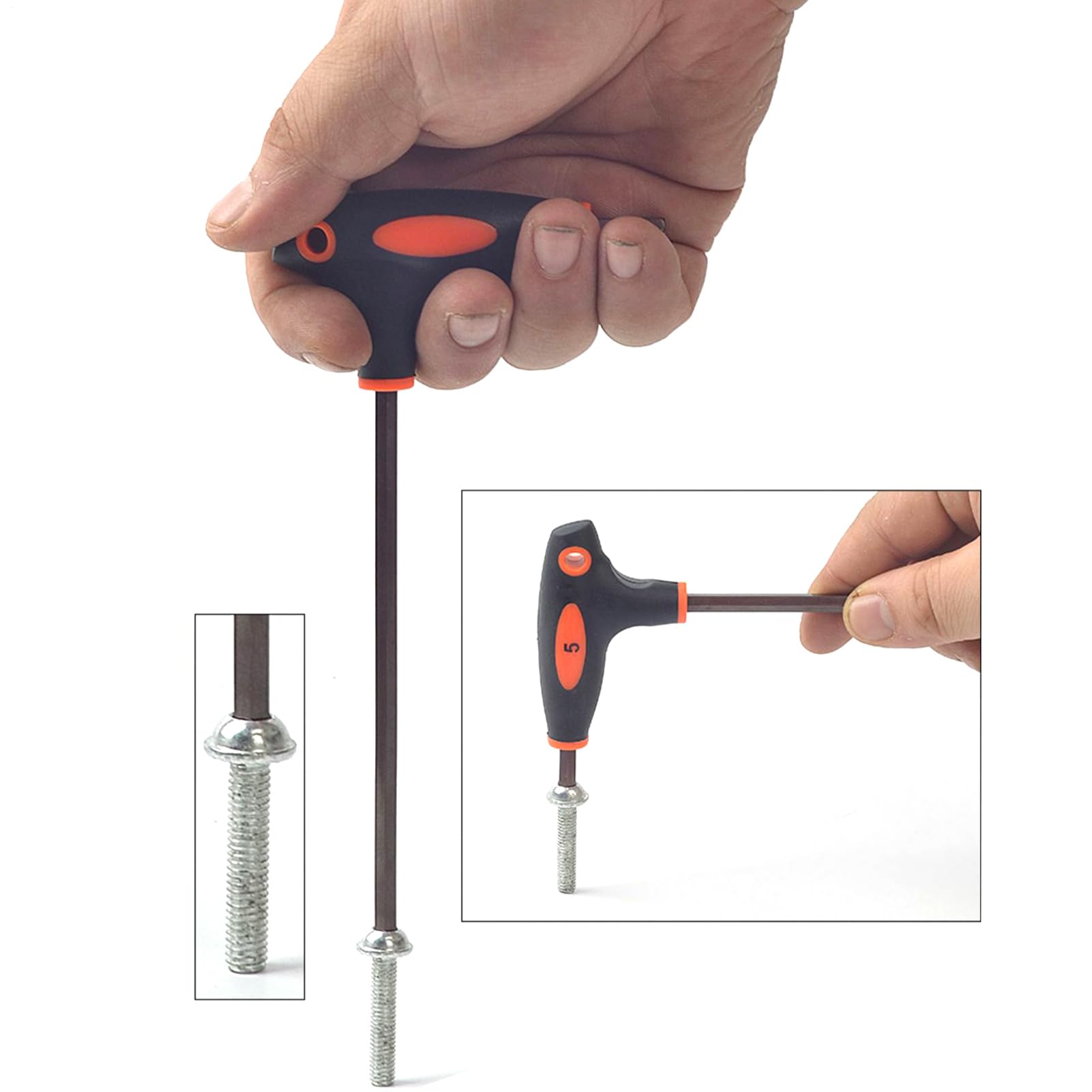 Set Di Chiavi Allen A Manico A T 8 Pezzi Chiavi Esagonali Bifacciali Con | Kit Di Chiavi Esagonali Portatili Per Meccanica Esterno Casa Garage Mobili Bicicletta Automobile