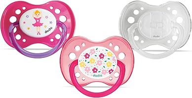 DODIE Lot de 3 Sucettes Anatomiques - + 18 Mois – Sans BPA, Résistante, Anti-irritations - Princesse, Danseuse et...