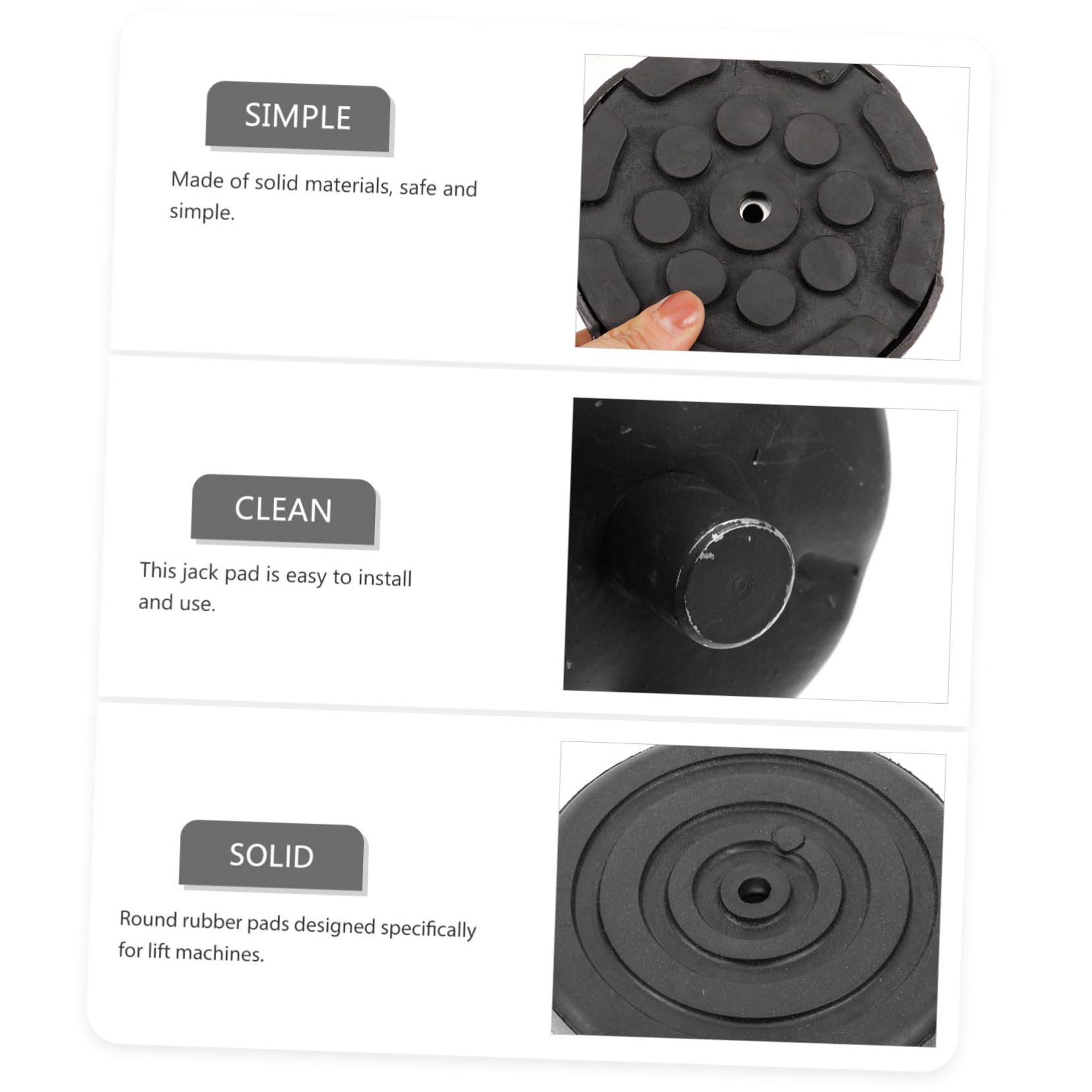 DOITOOL Adaptador de Almohadilla para Gato Hidráulico de Coche Diseño Horizontal, Material de Acero y Goma para Protección y Soporte Fiable
