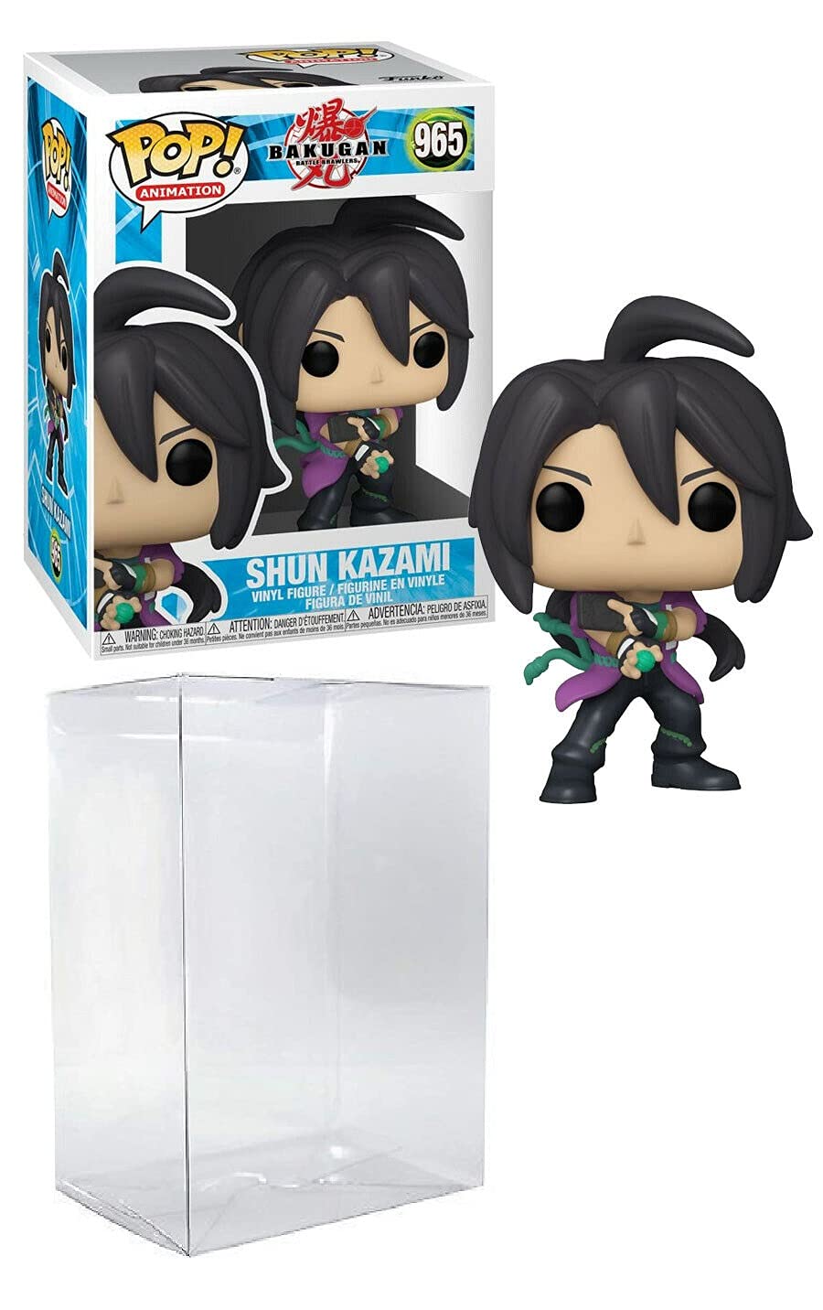 Shun Kazami Pop #965 Pop Animation Vinyl Figure (Bundled with EcoTEK Pop Protector), Black, 3.75 inches
