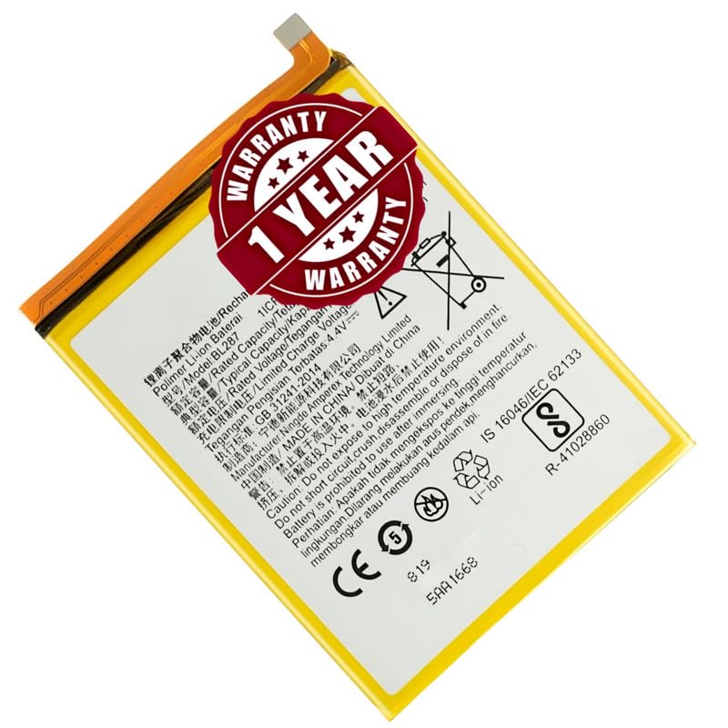 Image of Original BL287 Battery Compatible for Lenovo K9 Note | K5 Note (2018) - (3760mAh) - 1 Year Warranty BC45