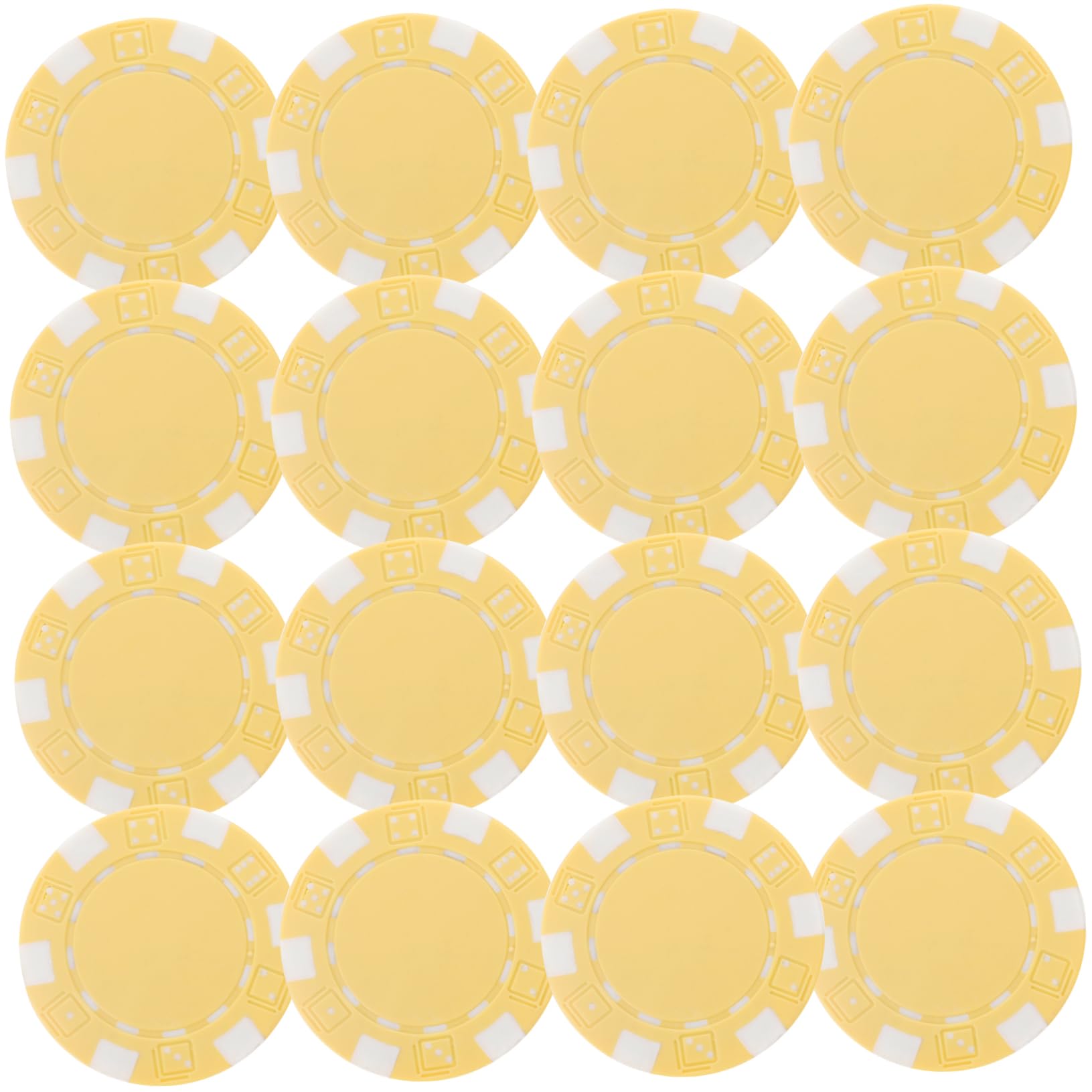 ifundom Professional Poker Chips Party Favor Supplies Plastic Poker Markers Smooth Surface