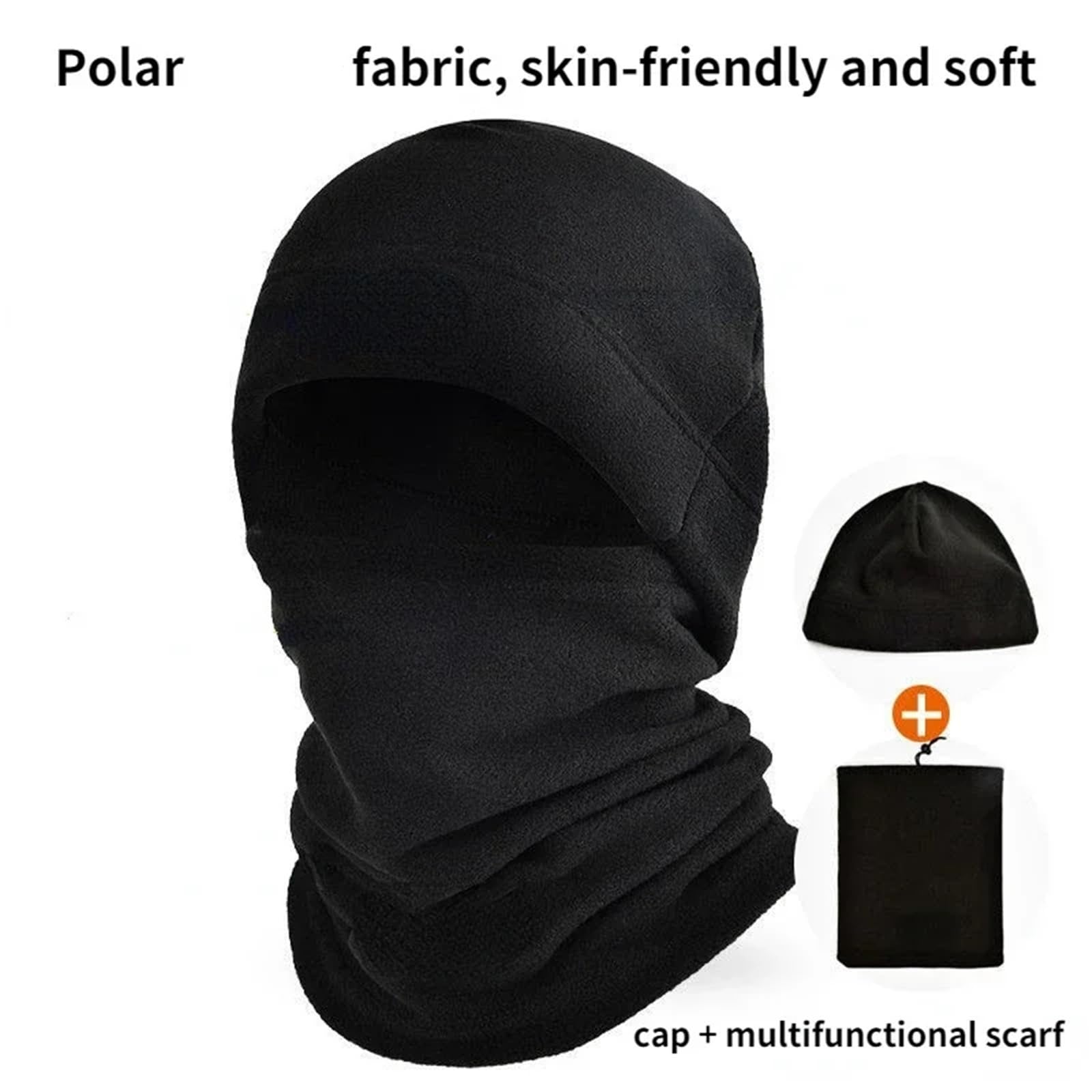 Pasamontañas Pasamontañas Polar de Invierno for Hombre, máscara Facial, Calentador de Cuello, Gorros térmicos for la Cabeza, Bufanda Deportiva, Gorros de esquí, 2 uds.