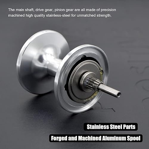 Miniatura 7 de Carretes de arrastre, 9+2 rodamientos de bolas de acero inoxidable, carrete convencional de arrastre de palanca, Marco de aluminio CNC, Alarma de