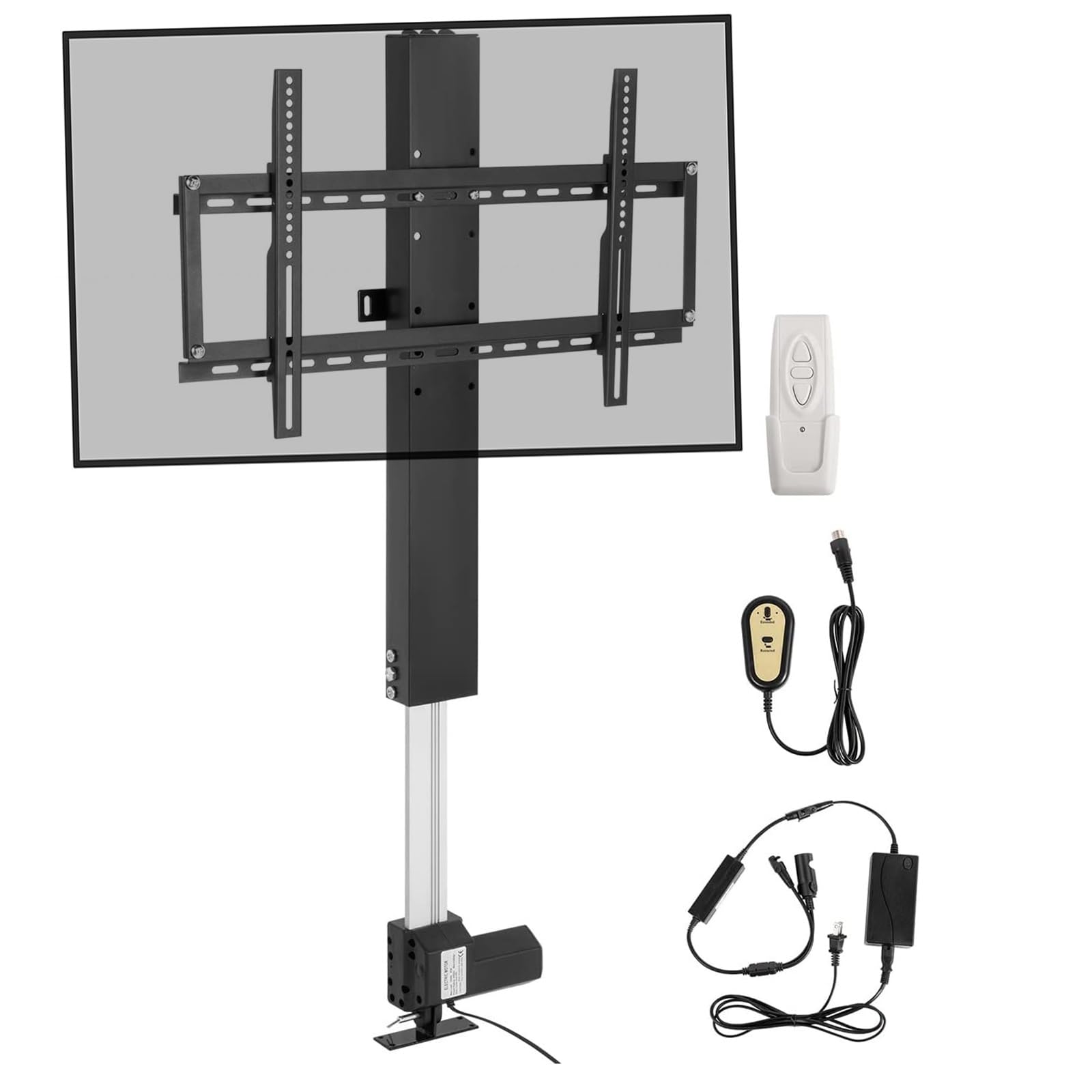 HTTGDGDH Motorised Tv Bracket Stand - Telescopic Electric Auto Lifting Tv Stand, Fits 32-60 Inch Tvs, Supporting Hole Spacing Within 600 * 400Mm, With Remote Control And Switch Co,