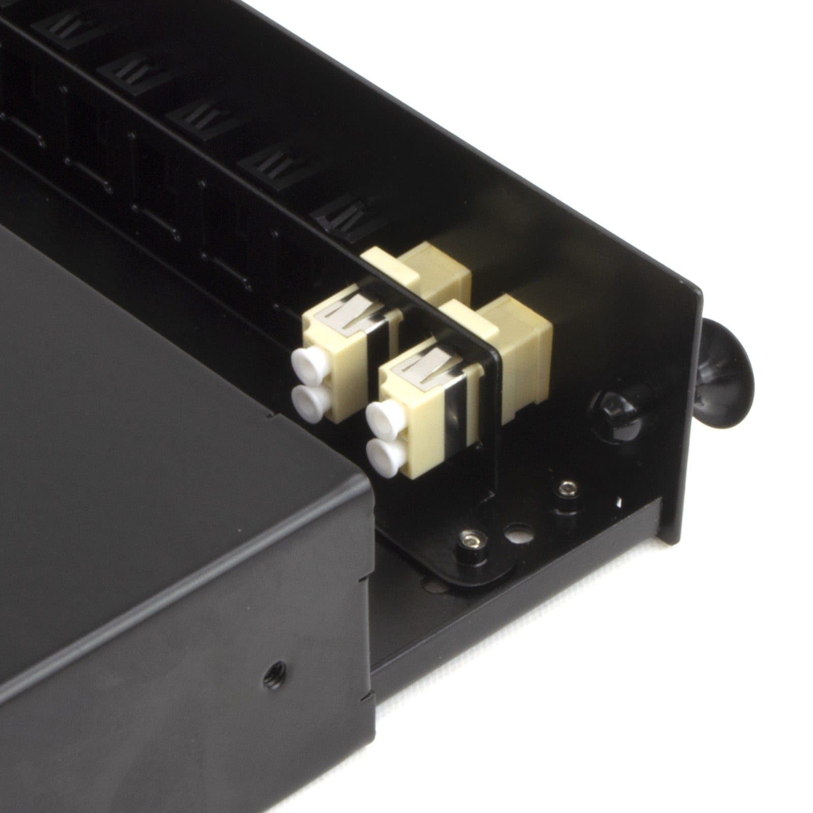 kenable Panneau de brassage fibre optique 24 ports + 2 adaptateurs LC Duplex MM Modules 4 fibres