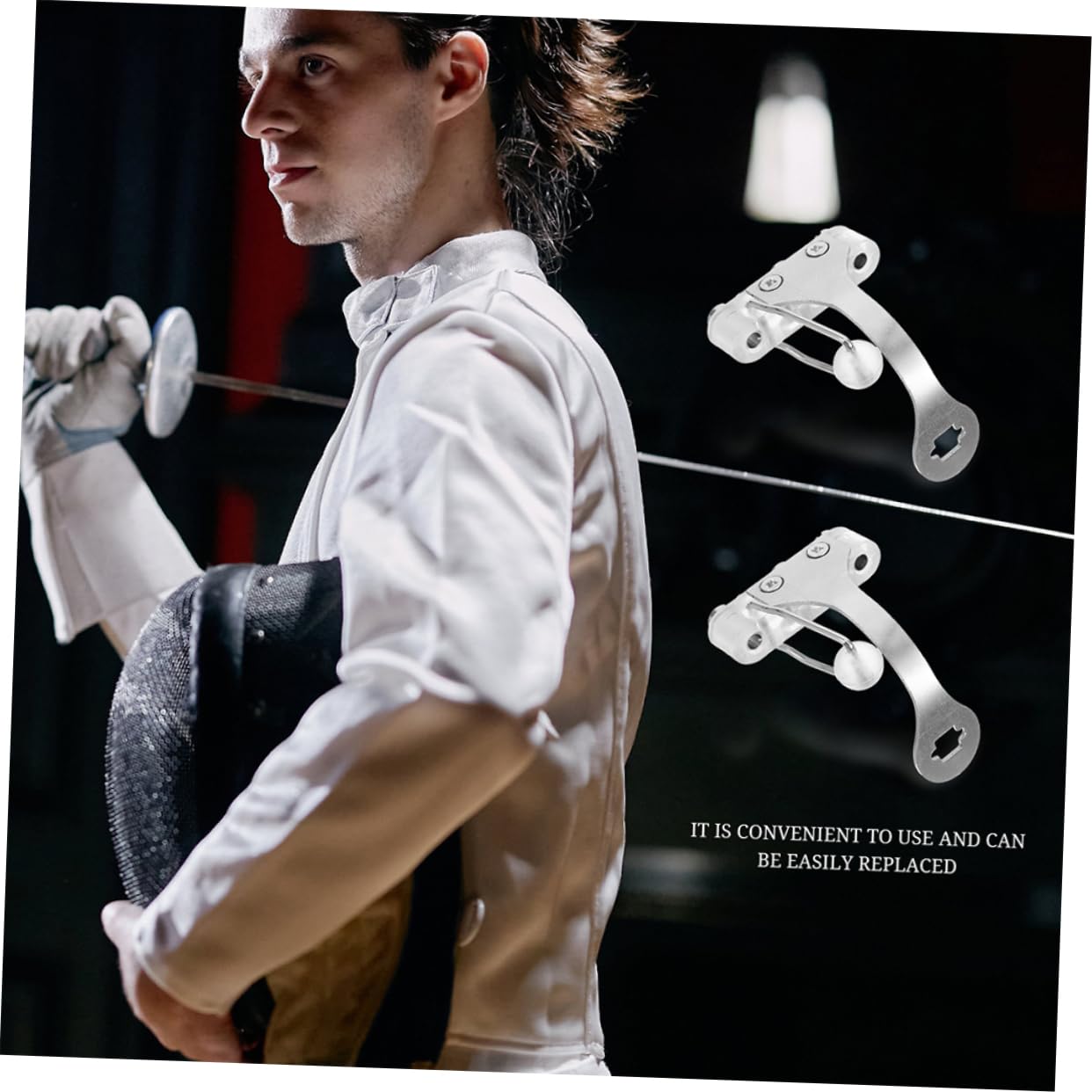 WOONEKY Small Epee Socket Set 2pcs Metal Sockets Bracket for Fencing Equipment for Fencing Training