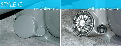 Miniatura 3 de Q-Logic Soportes de altavoz personalizados para panel de patada compatibles con Chevy K5, CK y Suburban - CK Sierra y Yukon (6.5 pulgadas sin