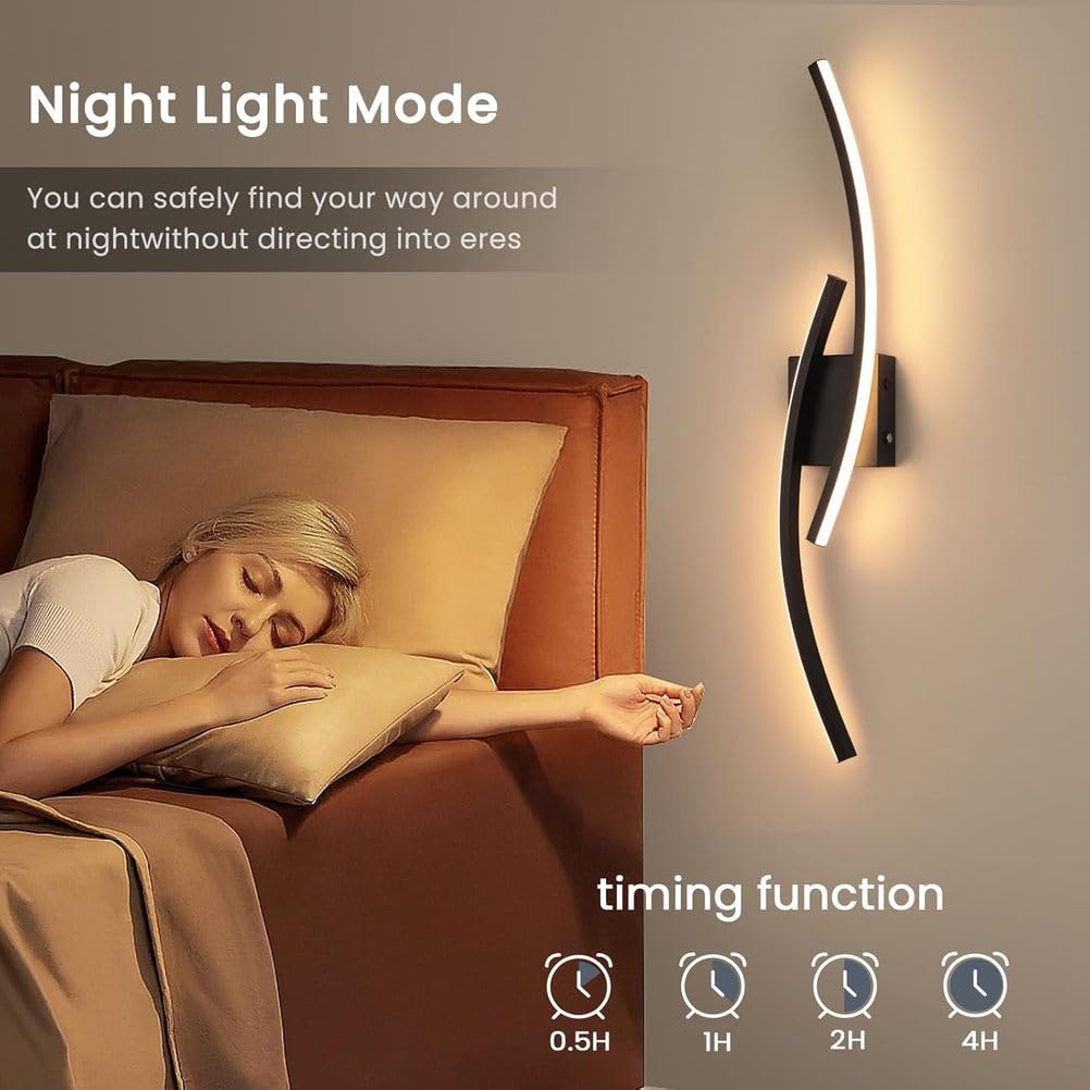 Lampada da Parete Senza Collegamento alla Rete elettrica con Telecomando, LED Ricaricabile Tramite USB, Wireless, Touch, dimmerabile, Batteria da 6000 mAh, Timer di Ricarica, Illum