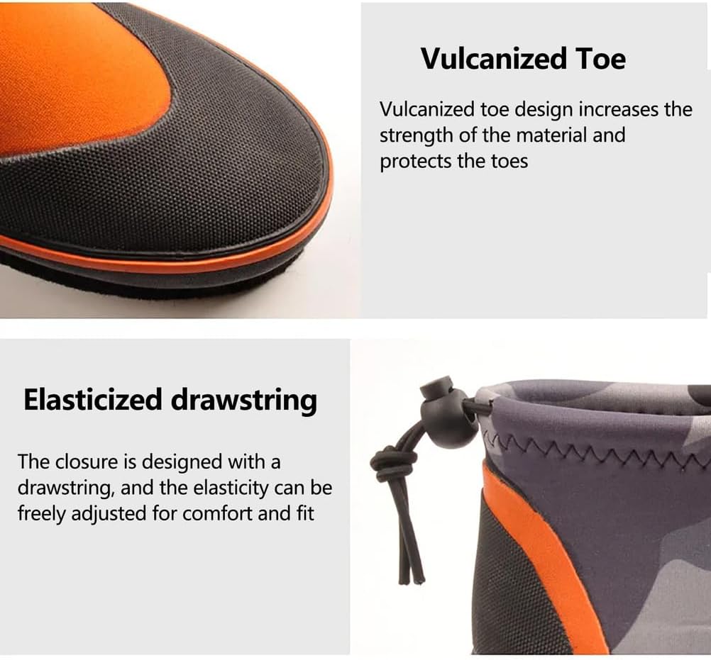 WYYHAA Rock Fishing Boots with Anti-Slip Felt Sole – 3MM Neoprene Wading Shoes for Men & Women, Durable Surf, Reef, River, and Underwater Hunting Boots for Diving & Kayaking