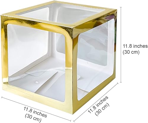 Miniatura 6 de 4 cajas de globos transparentes dorados con 30 letras, 10 números 5 símbolos, UNIIDECO Neutral Gender Reveal Oh Baby Shower Decoraciones de Bloques