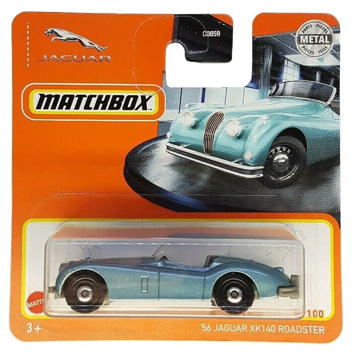 ´56 Jaguar XK140 Roadster - MBX 83/100 - GXN01 - Short Card - Superfast Lesney - Light Blue Metallic - Mattel 2021